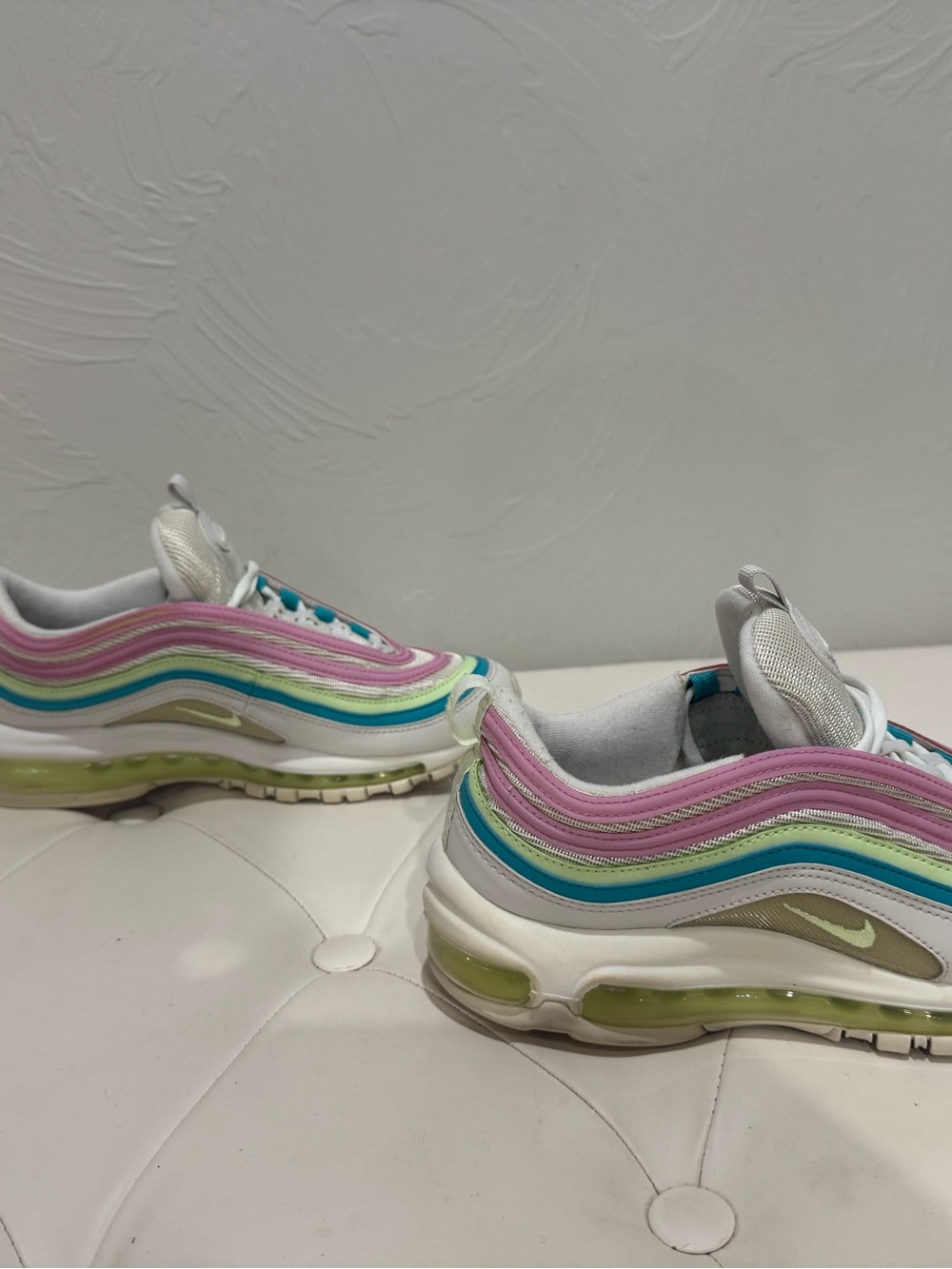 Nike Air Max 97 "Easter" White Colorful Low Top Women’s Sneakers CW7017-100